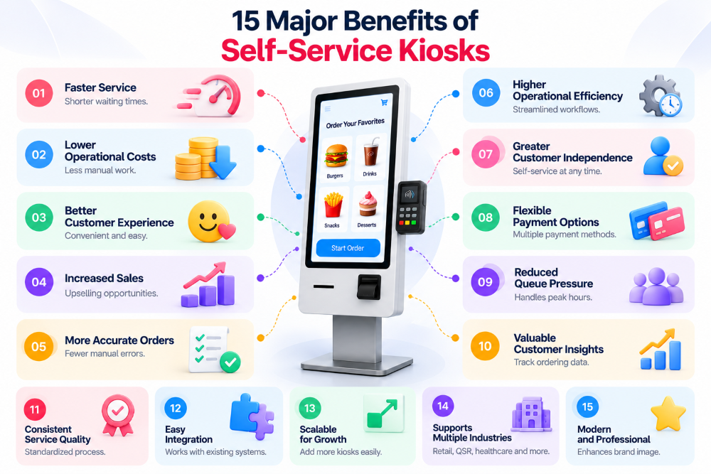 15 Major Benefits of Self-Service Kiosks