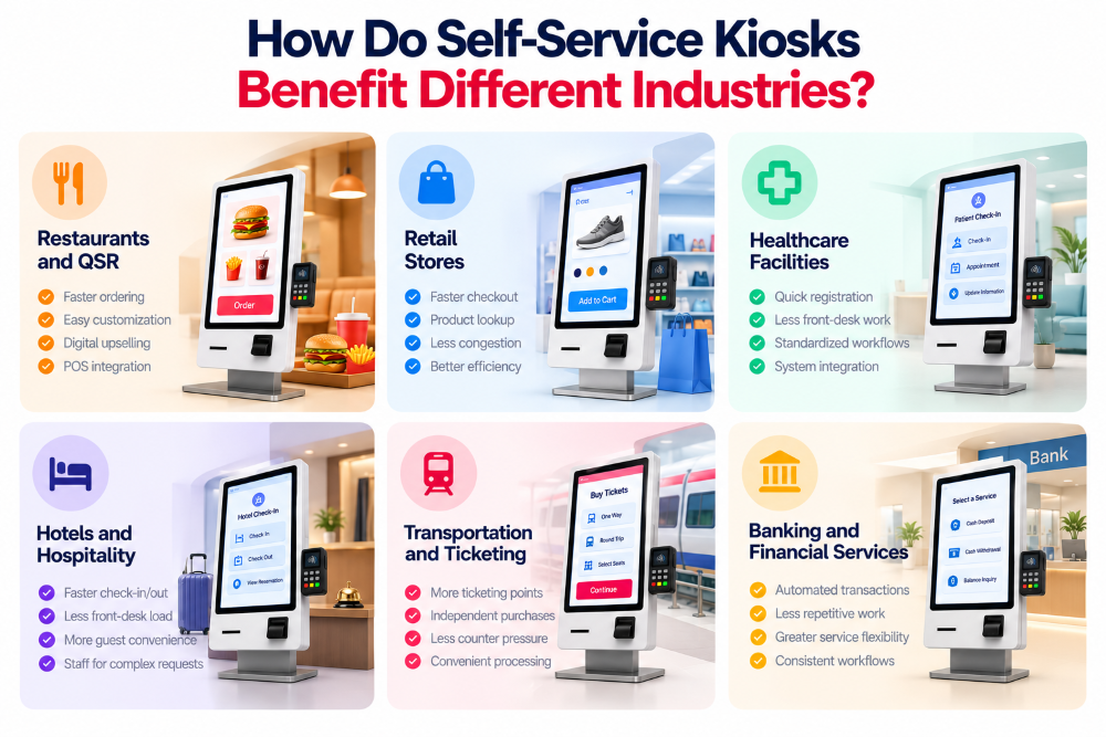 How Do Self-Service Kiosks Benefit Different Industries