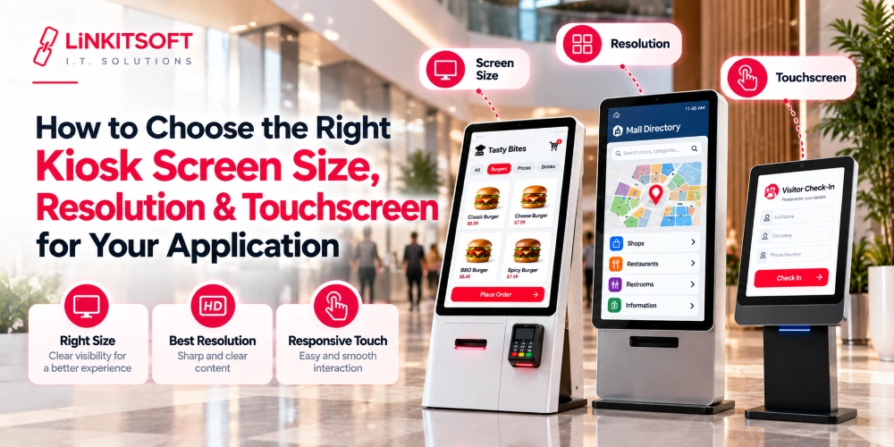 Kiosk Screen Size, Resolution & Touchscreen Guide